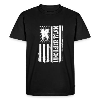 Assistant dentaire États-Unis - T-shirt Premium bio Homme - noir - Devant - Nico (187cm)