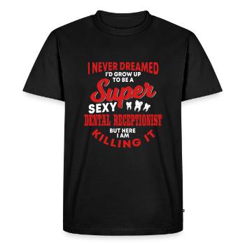 Funny dental assistant saying - Men's Premium Organic T-Shirt - black - Front - Nico (187cm)