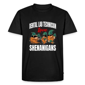 Assistant de laboratoire dentaire Manigances de la Saint-Patrick - T-shirt Premium bio Homme - noir - Devant - Nico (187cm)