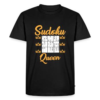 Sudoku Queen - Men's Premium Organic T-Shirt - black - Front - Nico (187cm)