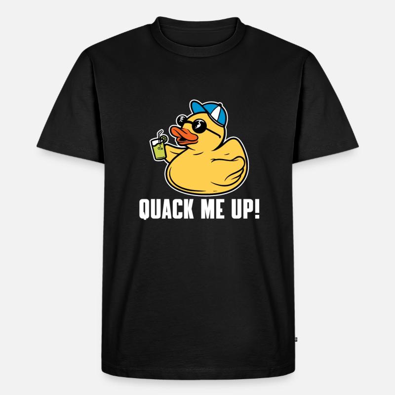 Lustiger Gummienten Spruch - Männer Premium Bio T-Shirt - Schwarz