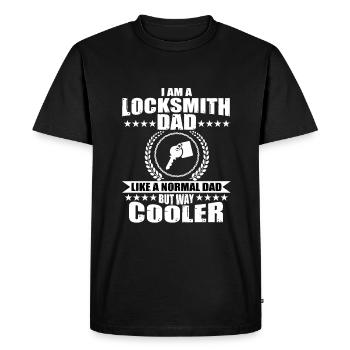Great locksmith father for men - Men's Premium Organic T-Shirt - black - Front - Nico (187cm)