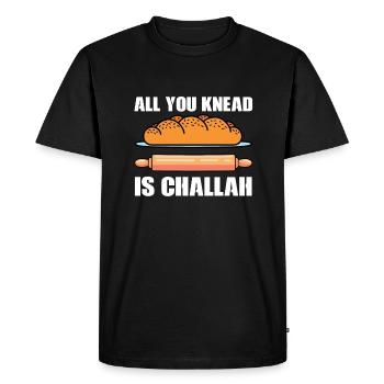 Challah Baking - Men's Premium Organic T-Shirt - black - Front - Nico (187cm)