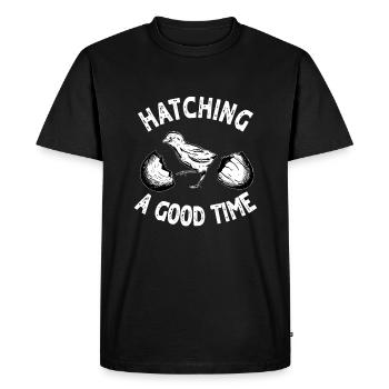 Dicton de poussin - T-shirt Premium bio Homme - noir - Devant - Nico (187cm)