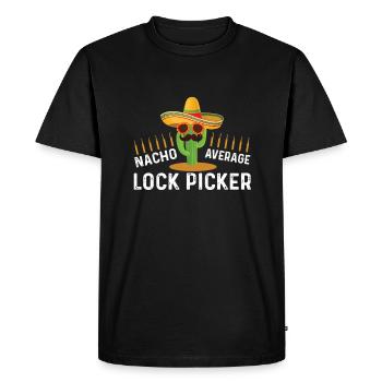 Pas si moyen cracker de verrouillage - T-shirt Premium bio Homme - noir - Devant - Nico (187cm)
