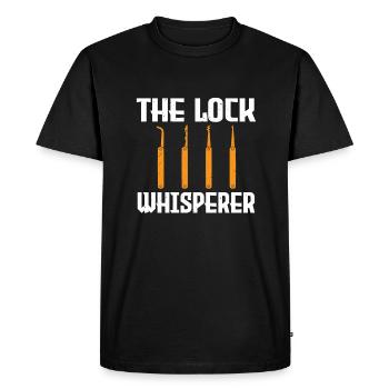The Lock Whisperer Lock Picking - Men's Premium Organic T-Shirt - black - Front - Nico (187cm)