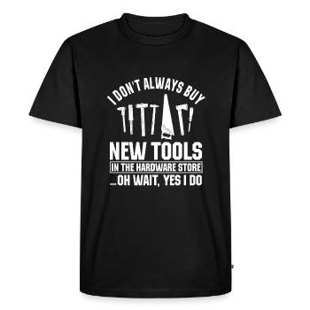 Funny DIY Tool Shirt - Men's Premium Organic T-Shirt - black - Front - Nico (187cm)