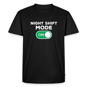 Mode Night Shift activé - T-shirt Premium bio Homme - noir - Devant - Nico (187cm)