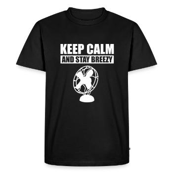 Retro Ferry Clothing Container Ship - Men's Premium Organic T-Shirt - black - Front - Nico (187cm)