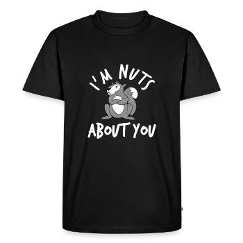 I'm Crazy About You - Squirrel - Men's Premium Organic T-Shirt - black - Front - Nico (187cm)