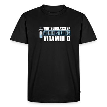 Infirmière aux soins intensifs - T-shirt Premium bio Homme - noir - Devant - Nico (187cm)