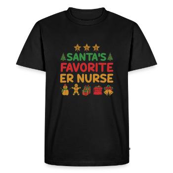 Emergency Nurse Christmas Gift - Men's Premium Organic T-Shirt - black - Front - Nico (187cm)