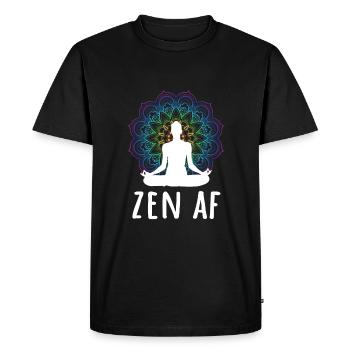 Zen AF Yoga Mantra - T-shirt Premium bio Homme - noir - Devant - Nico (187cm)