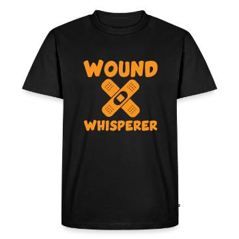 Funny Whisperer Wound Expert - Men's Premium Organic T-Shirt - black - Front - Nico (187cm)