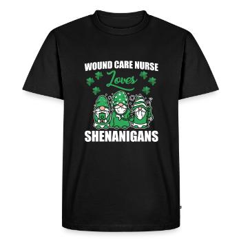Infirmière en soins des plaies Saint-Patrick - T-shirt Premium bio Homme - noir - Devant - Nico (187cm)