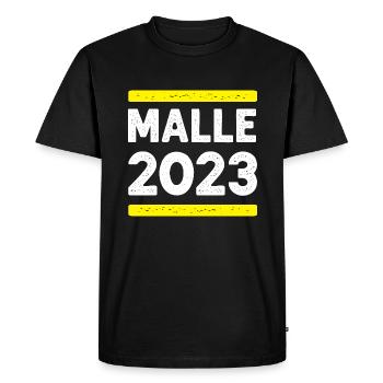 Malle 2023 - T-shirt Premium bio Homme - noir - Devant - Nico (187cm)