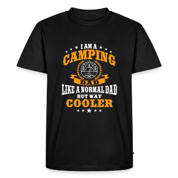 Fun camping daddy for men - Men's Premium Organic T-Shirt - black - Front - Nico (187cm)