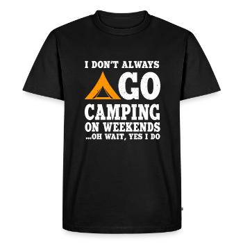 Fun Camping Lovers Gift - Men's Premium Organic T-Shirt - black - Front - Nico (187cm)
