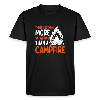 Camping Spruch Family Holiday Camp - Men's Premium Organic T-Shirt - black - Front - Nico (187cm)