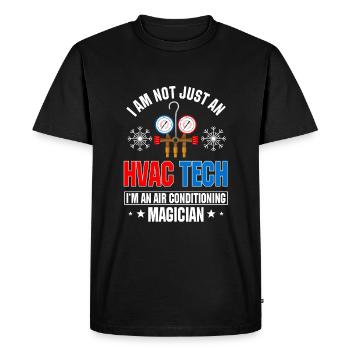 Drôles de vêtements Hlk-tech - T-shirt Premium bio Homme - noir - Devant - Nico (187cm)