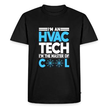 Funny HVAC technician clothing - Men's Premium Organic T-Shirt - black - Front - Nico (187cm)
