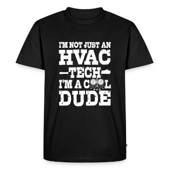 Drôle de technicien en CVC robe Hvac tech cool guy - T-shirt Premium bio Homme - noir - Devant - Nico (187cm)