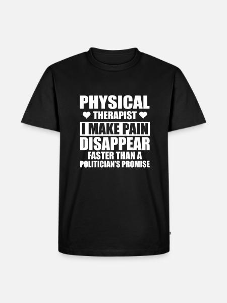 Funny physiotherapist saying - Men's Premium Organic T-Shirt - black