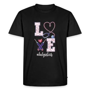 Retro Ferry Clothing Container Ship - Men's Premium Organic T-Shirt - black - Front - Nico (187cm)