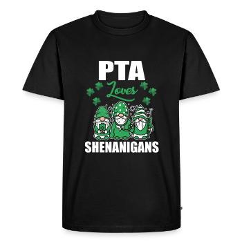 PTA loves Shenanigan's Irish St. Patrick's Day - Men's Premium Organic T-Shirt - black - Front - Nico (187cm)