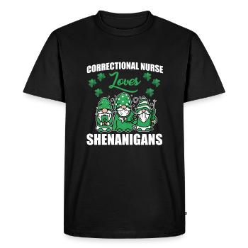 Costume de l’infirmière de la Saint-Patrick en prison - T-shirt Premium bio Homme - noir - Devant - Nico (187cm)