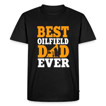 Best Oil Field Dad Ever - Men's Premium Organic T-Shirt - black - Front - Nico (187cm)