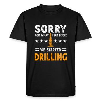 Funny oilfield worker costume - Men's Premium Organic T-Shirt - black - Front - Nico (187cm)