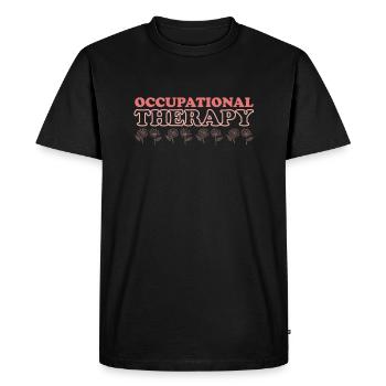 Chemise d’ergothérapie mignonne - T-shirt Premium bio Homme - noir - Devant - Nico (187cm)