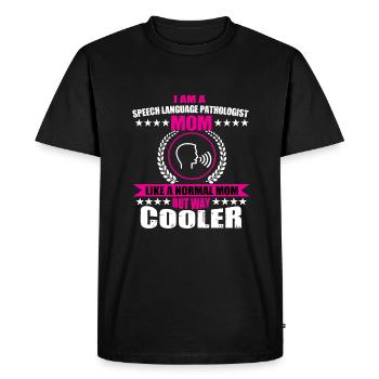 Speech therapist mom - Men's Premium Organic T-Shirt - black - Front - Nico (187cm)