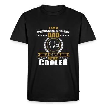 Speech therapist dad - Men's Premium Organic T-Shirt - black - Front - Nico (187cm)