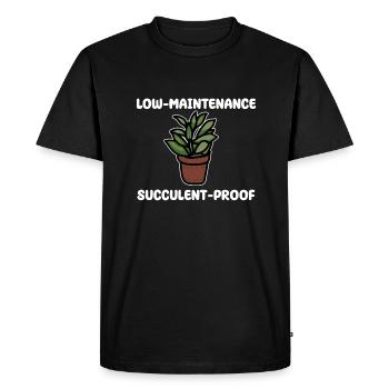 Drôle de chemise succulente - T-shirt Premium bio Homme - noir - Devant - Nico (187cm)