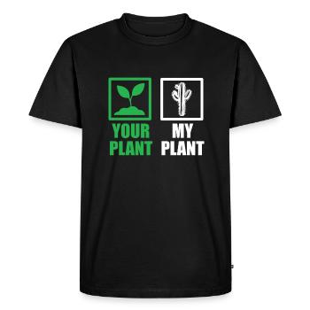 Cactus lover - Men's Premium Organic T-Shirt - black - Front - Nico (187cm)