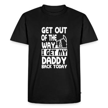 Joli champ pétrolifère Daddy Kids Oil Drilling - T-shirt Premium bio Homme - noir - Devant - Nico (187cm)