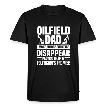 Drôle de père des champs pétrolifères - T-shirt Premium bio Homme - noir - Devant - Nico (187cm)