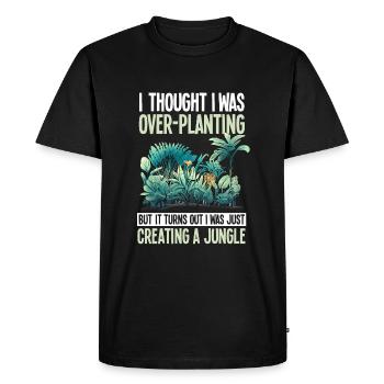 Funny Plants Garden Plant Jungle - Men's Premium Organic T-Shirt - black - Front - Nico (187cm)
