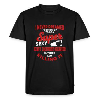 Conception amusante pour les conducteurs de pelles - T-shirt Premium bio Homme - noir - Devant - Nico (187cm)