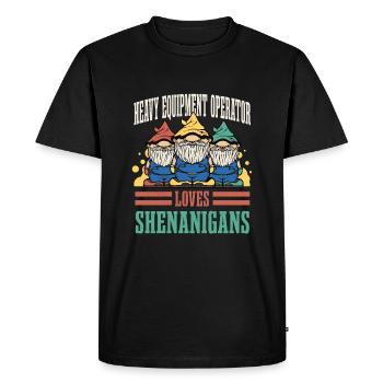 Opérateur de machinerie lourde Fête de la Saint-Patrick - T-shirt Premium bio Homme - noir - Devant - Nico (187cm)