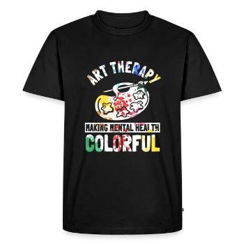 Grand dicton d’art-thérapie - T-shirt Premium bio Homme - noir - Devant - Nico (187cm)