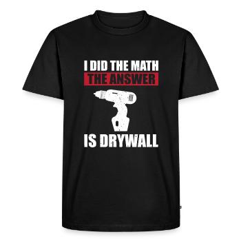 Drywall Installer - Men's Premium Organic T-Shirt - black - Front - Nico (187cm)