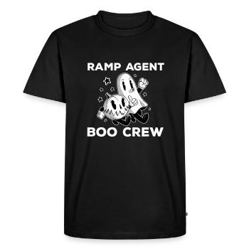 Funny Ramp Agent Boo Crew Halloween Costume - Men's Premium Organic T-Shirt - black - Front - Nico (187cm)