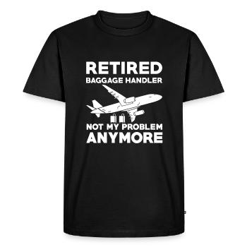 Baggage handler Retired Retirement - Men's Premium Organic T-Shirt - black - Front - Nico (187cm)
