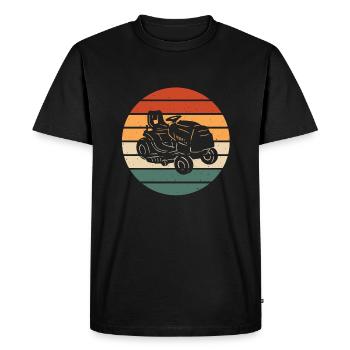 Conception de tondeuse de tracteur rétro - T-shirt Premium bio Homme - noir - Devant - Nico (187cm)