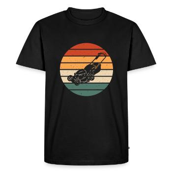 Conception de tondeuse à gazon rétro - T-shirt Premium bio Homme - noir - Devant - Nico (187cm)