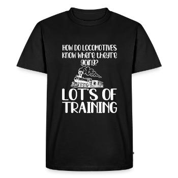 Cadeau de chemin de fer - T-shirt Premium bio Homme - noir - Devant - Nico (187cm)