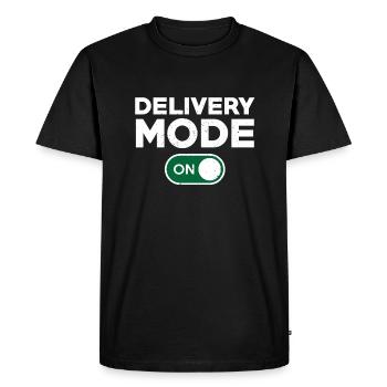 Funny Delivery Driver Design - Men's Premium Organic T-Shirt - black - Front - Nico (187cm)